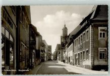 97332 W8712 Volkach Foto AK Hauptstraße Cafe Joa Turm Fahrrad