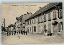 57150 Creutzwald 1926 Foto AK la Gendarmerie Rue de la Houve