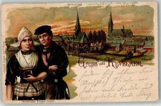 47623 W4178 Kevelaer 1900 Künstlerkarte Holländer Pilger Typen Tracht sign. G. Schoofs