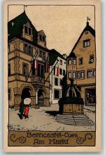 54470 W5550 Bernkastel-Kues Künstlersteindruck am Markt