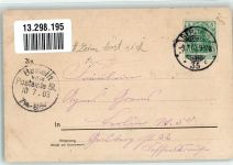 10115 O1193 Treptow 1903 Gebrauchsspuren Lithographie Gasthaus z. Eierhäuschen