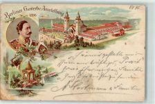 O1193 Treptow Industriehalle Verlag Goldiner AK Gewerbeausstellung 1896