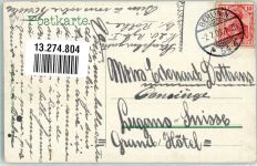 W1000 Berlin Mitte Lenkbarer Militär-Luftballon über dem Dom Zeppelin 1908