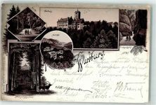 99817 O5900 Eisenach , Thür 1898 - Wartburg Mariental Drachenschlucht Hirsche