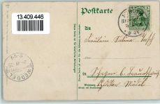 49624 W4573 Duderstadt 1905 Gebrauchsspuren Gruss aus - vom Eichsfeld, Landkarte, Eckknick
