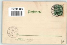 24103 W2300 Kiel , Ostsee 1901 Lithographie Schloss Postamt Hafen und Düsternbroker Allee mit Glimmer - Glitzerauflage Verlag Miesler