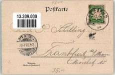 91522 W8800 Ansbach , Mittelfr 1898 Lithographie Graf von Platen-Denkmal Kgl. Schloss Oberer Markt Wappen