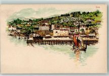 Ica Lithographie Icca Segelboot