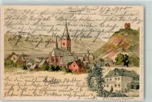 65391 W6223 Lorch , Rheingau Künstlerkarte Gasthaus zur Krone sign F. Luthmer