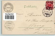 W6500 Mainz a Rhein Offiz. Festpostkarte AK Gutenberg 1900 Lithographie