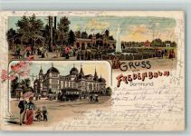44135 W4600 Dortmund 1900 Lithographie Gruss aus - Fredensbaum, Straßenbahn AK