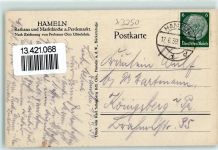 W3250 Hameln Rathaus AK Ubbelohde, O. 1939 Künstlerkarte