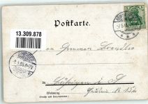 01936 O8293 Königsbrück 1908 Lithographie Dorfstrasse