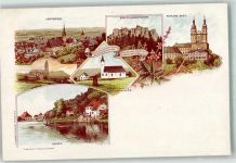 96231 W8623 Hausen , Oberfr Lithographie Lichtenfels Schloß Banz Staffelbergfelsen Klause am Staffelberg