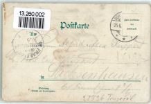 98596 O6089 Trusetal 1907 Gebrauchsspuren Gruss vom Trusethaler Wasserfall Blumen Kinder Lithographie