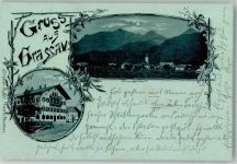 83224 W8217 Grassau , Chiemgau 1901 Gebrauchsspuren Post