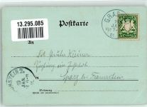 83224 W8217 Grassau , Chiemgau 1901 Gebrauchsspuren Post
