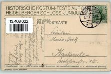 69115 W6900 Heidelberg , Neckar Lithographie / Künstlerkarte Ereignis - sign F. Muth, Historische Schlossfeste 1913