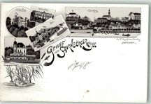 82319 W8130 Starnberg Gebrauchsspuren Lithographie Schloss Berg Rottmanns Höhe Leoni