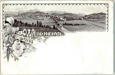 82362 W8120 Weilheim i. OB Gebrauchsspuren Lithographie
