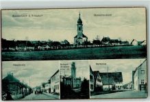 91746 W8825 Weidenbach , Mittelfr - Hauptstraße Kriegerdenkmal Marktplatz Hofkirche