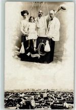 86825 W8939 Bad Wörishofen - Familie im Fesselflugbalon-Korb Ort handschriftlich