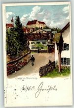 82319 W8130 Starnberg 1901 Lithographie Adelskorrespondenz