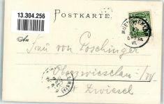 82319 W8130 Starnberg 1901 Lithographie Adelskorrespondenz