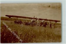 Fr. Großkampfflugzeug abeschossen AK Flugzeuge WK I Foto AK