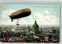 W1000 Berlin Mitte Der lenkbare Militär Luftballon über Berlin Ballon 1908 Gebrauchsspuren