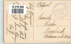 S.M.S. Westfalen Passepartout AK Marine WK I 1915