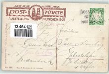 W8000 München Ausstellung 1908 Haupteingang sign C Moos Privatganzsache Künstlerkarte