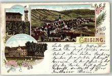 01778 O8244 Geising 1901 Lithographie Wetlinthurm Schützenhaus
