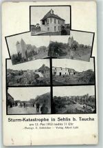04425 O7101 Sehlis - Sturm-Katastrophe 12. Mai 1912 Trümmer Fotograf E. Schleicher