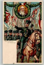 W8500 Nürnberg X. Deutsches Turnfest 1903 Offiz. Postkarte der Festleitung Nr 5 Aus dem Festspiel Die Lützower im Festzug Privatganzsache Lithographie