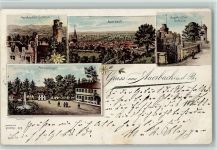64625 W6140 Auerbach 1900 Lithographie Schloss Fürstenlager