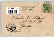 37269 W3440 Eschwege 1899 Lithographie Leuchtbergshalle Kaiserl. Postamt Werra-Brücke Hessen-Denkmal