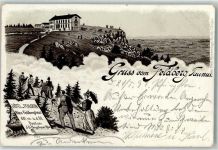 61389 W6384 Feldberg , Taunus 1899 Lithographie Hotel Pension Altes Feldberghaus J. G. Ungeheuer Wwe