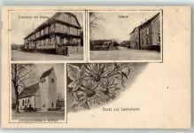 77694 W7640 Leutesheim 1908 - Gasthaus zur Sonne Schule Kriegerdenkmal u. Kirche
