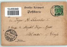 38518 W3170 Gifhorn 1897 Karte beschädigt Schloss Gifhorn Hauptstraße Kirche Lithographie