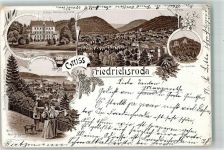 99894 O5804 Friedrichroda Lithographie Herzogweg Aussichtsplattform Schloß Reinhardsbrunn Der Gottlob