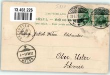 58507 W5880 Lüdenscheid 1903 Lithographie Alte und Neue Schützenhalle Schützenscheibe