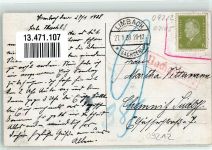 O9102 Limbach-Oberfrohna Phot. Franke 1937 Stempel Nachgebühr Surrealismus