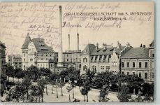76131 W7500 Karlsruhe , Baden 1914 - Brauereigesellschaft vorm. S. Moninger