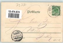 79780 W7894 Stühlingen 1898 Lithographie Hotel zum Goldenen Hirsch Ottmar Zieher