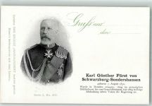 Karl Günther Fürst von Schwarzburg-Sondershausen mit Orden Adel , Das Grosse Jahrhundert Serie J Nr. 307 AK General 1900