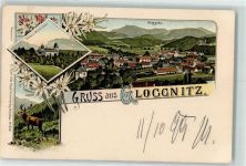2640 Gloggnitz 1899 Lithographie Schloss Wartenstein Hirsch Edelweiss Vorläufer