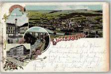 07985 O6603 Elsterberg , Vogtl 1898 Lithographie Kriegerdenkmal Brücke Schule