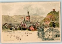 65391 W6223 Lorch , Rheingau 1900 Künstlerkarte Gasthaus zur Krone sign. F. Luschmer