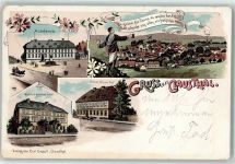 38678 W3392 Clausthal-Zellerfeld 1897 Lithographie Akademie Hotel Zur goldenen Krone Hotel Glück Auf Windmühle